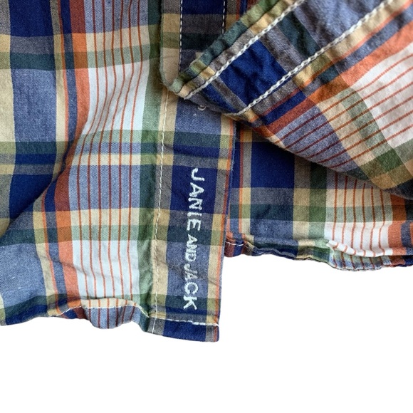 Janie & Jack Fall Plaid Button Down Shirt - Picture 5 of 8